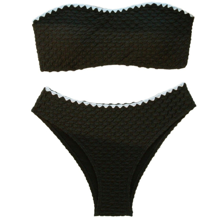 Women’s bandeau bikini with textured fabric and tasteful accents Mune Fashion