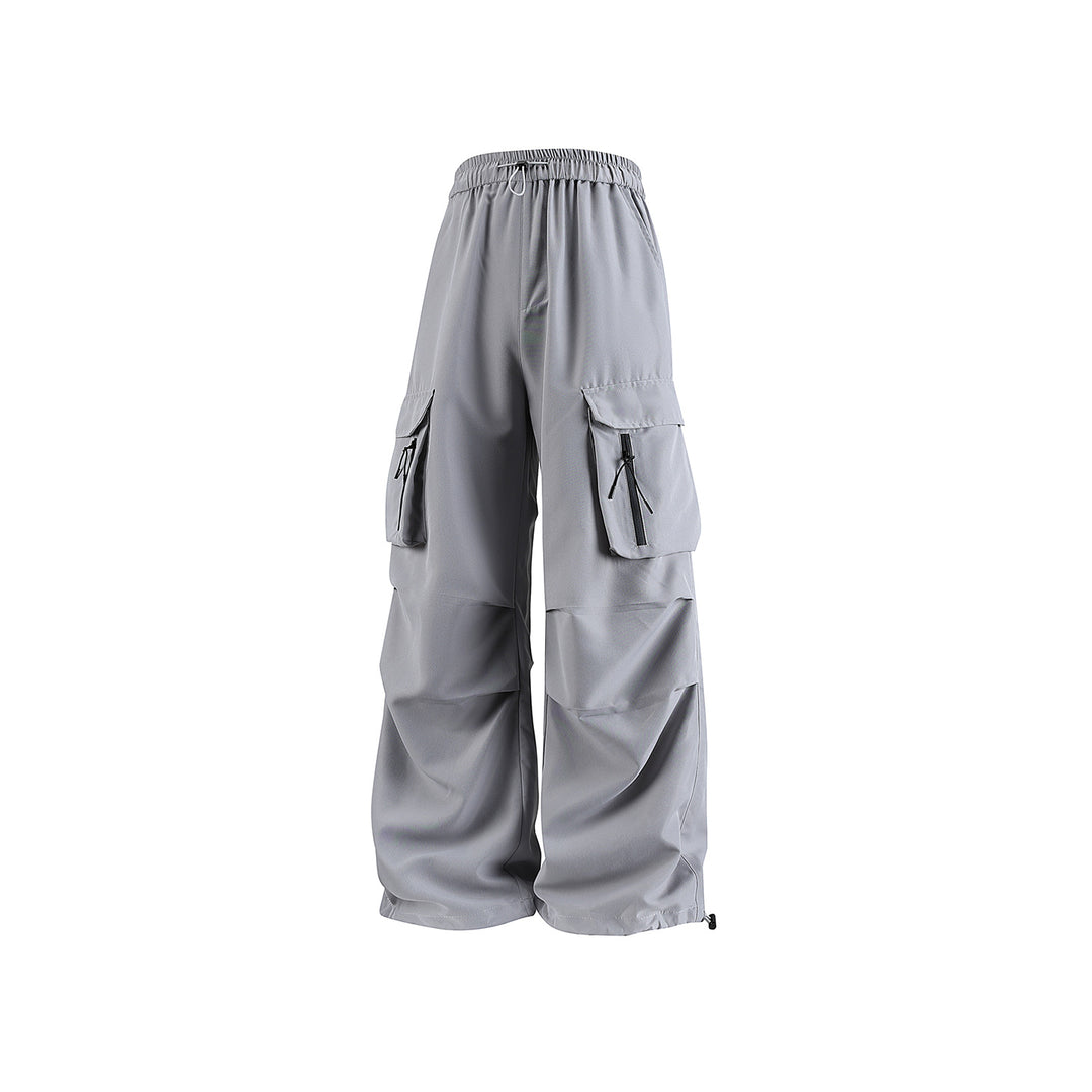 Men's Loose Tech Cargo Pants with Elastic Waistband, Multi-Pocket Cargo Pockets and Drawstring Closure Drune