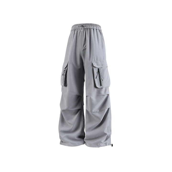 Men's Loose Tech Cargo Pants with Elastic Waistband, Multi-Pocket Cargo Pockets and Drawstring Closure Drune