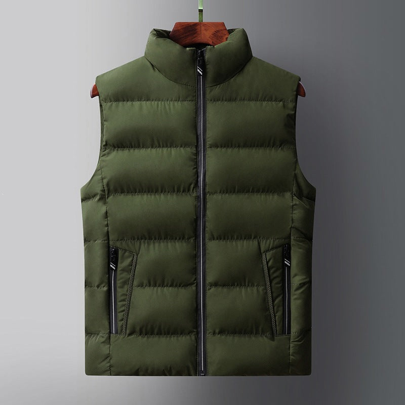 Men's quilted thermal vest with high collar, light insulation & zip pockets Mune Fashion