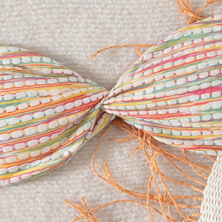 Women's bandeau bikini with colorful bead details Mune Fashion