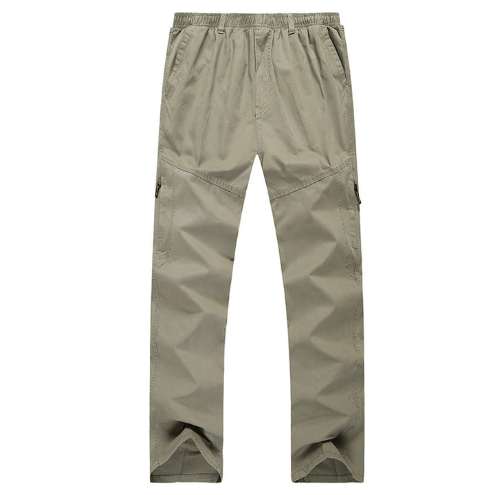 Men's cargo pants with elastic waistband, straight leg and multiple pockets Mune Fashion
