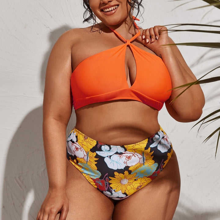 Women's bikini set with innovative cut and floral accents Mune Fashion