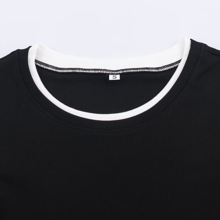 Women's Casual Long Sleeve Layering Shirt with Double Layer Hem and Set-in Cuffs Mune Fashion