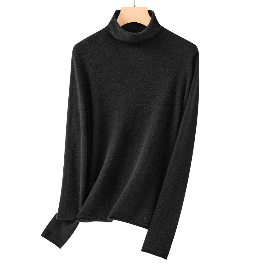 Ladies fine turtleneck sweater made of ultra-light fine knit with a slim silhouette Mune Fashion