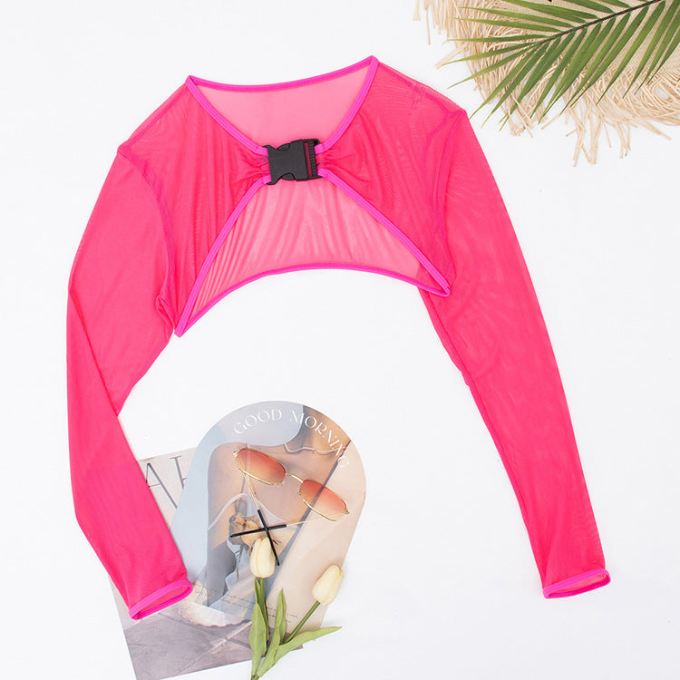 Women Long Sleeve Crop Top Poncho Mune Fashion