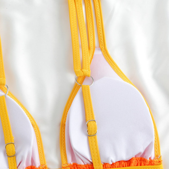 Ladies fashionable bikini with fine straps and intricate cut Mune Fashion