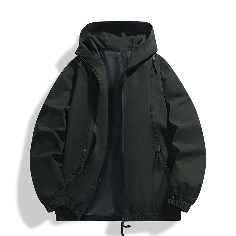 Men's Lightweight Hoodie Jacket with Elastic Cuffs Mune Fashion
