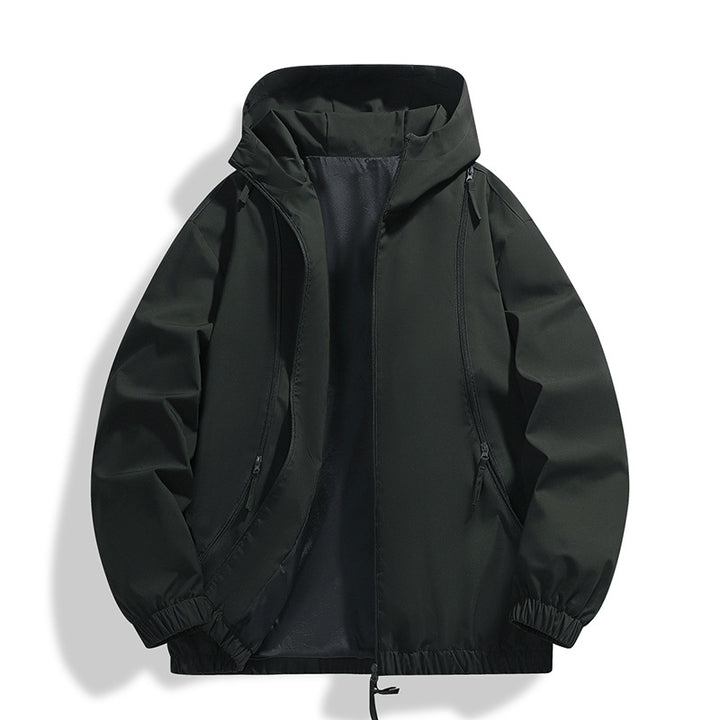 Men's Lightweight Hoodie Jacket with Elastic Cuffs Mune Fashion