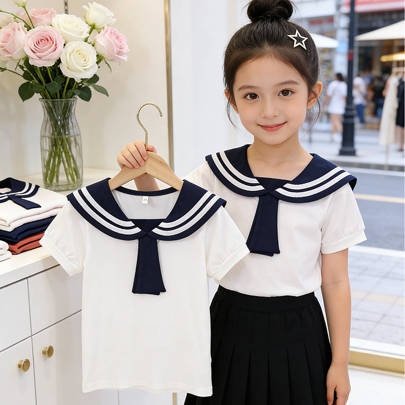 Girls' sailor blouse with classic collar Mune Fashion