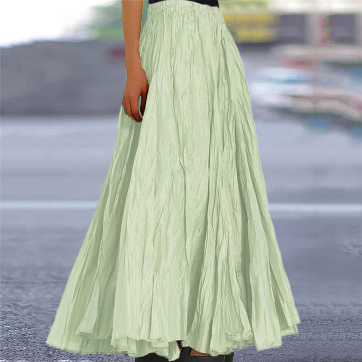 Ladies nan further maxi skirt with wrinkled look and elastic waistband Mune Fashion