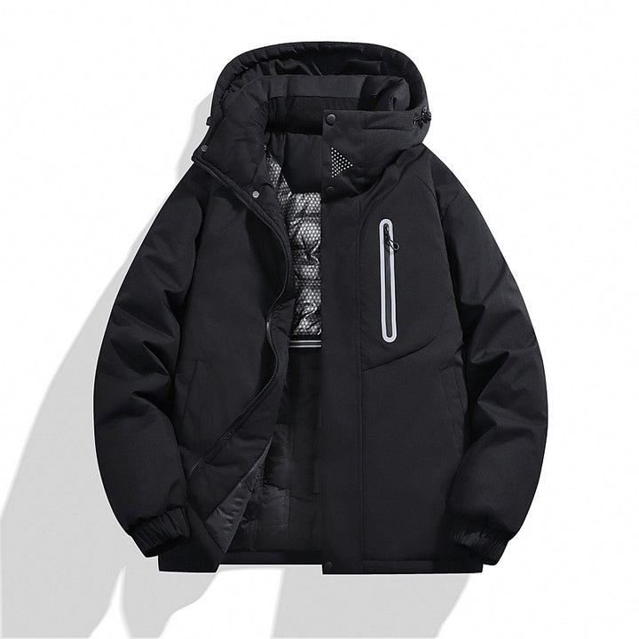 Men's Padded Hooded Winter Jacket with Water-Repellent Membrane and Welded Chest Pocket Mune Fashion