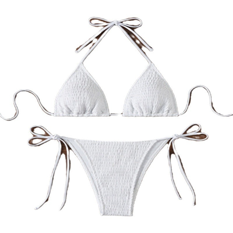 Women’s triangle bikini with ruffle detail and adjustable straps Mune Fashion