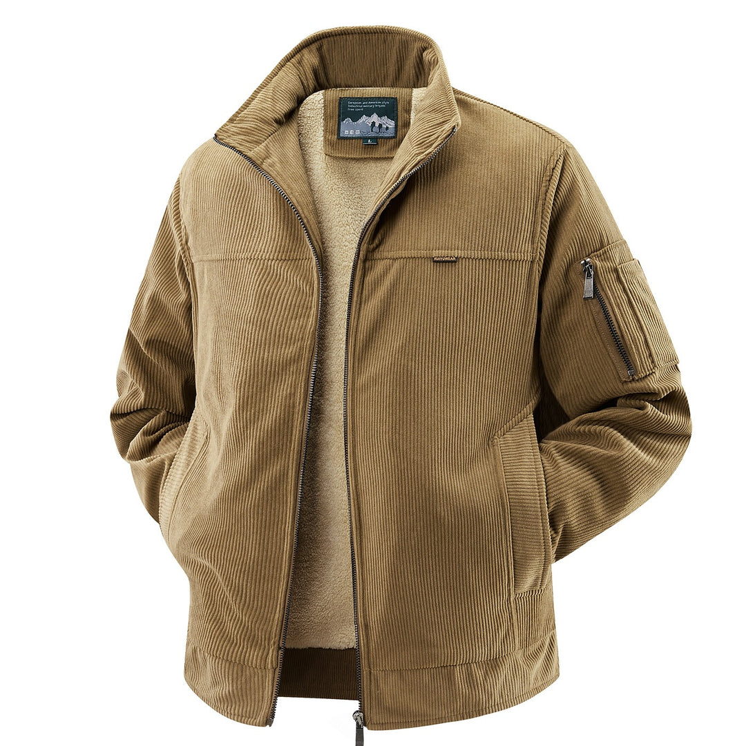 Men's Stylish Cord Jacket with Fleece Lining Mune Fashion