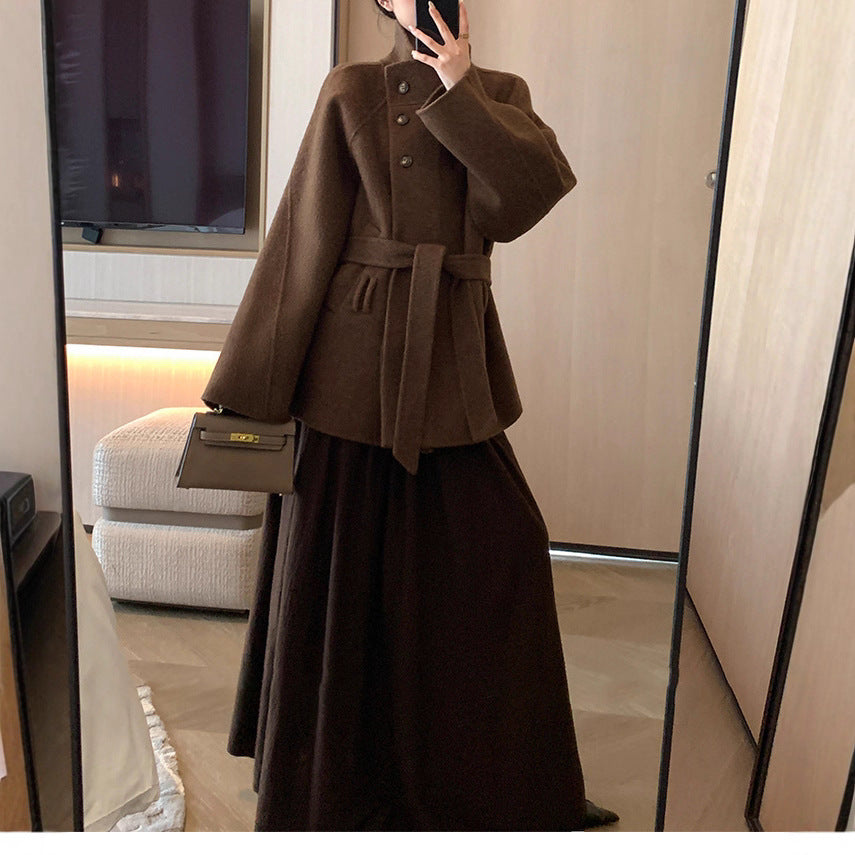 Women’s Fashionable and Elegant Wool Coat Mune Fashion