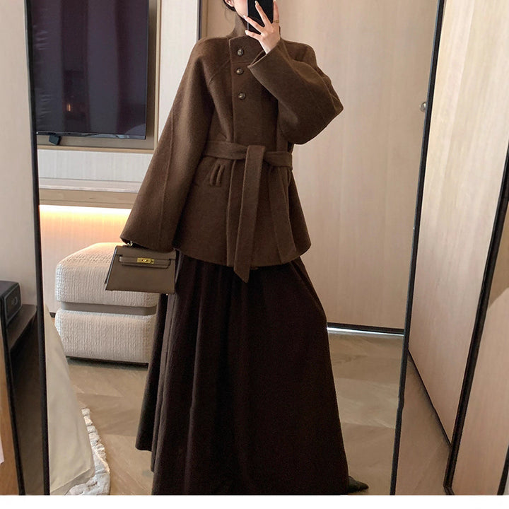 Women’s Fashionable and Elegant Wool Coat Mune Fashion