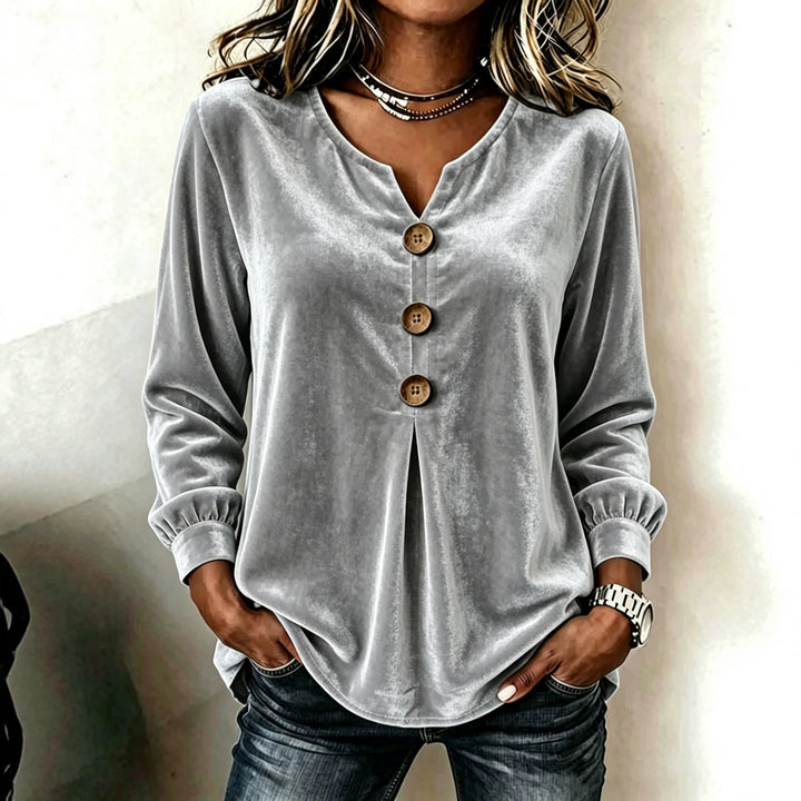 Ladies Elegant and Comfortable Velvet Blouse Mune Fashion