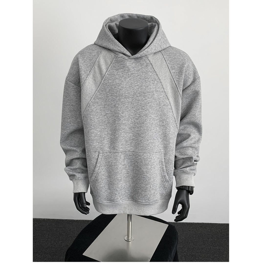 Men's Oversize Hoodie with Diagonal Insert and Kangaroo Pocket Mune Fashion
