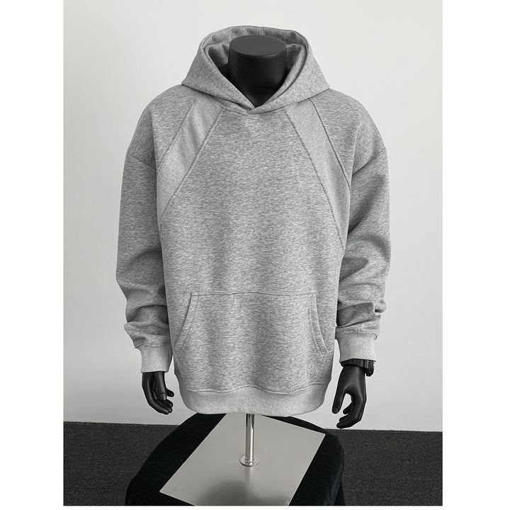 Men's Oversize Hoodie with Diagonal Insert and Kangaroo Pocket Mune Fashion