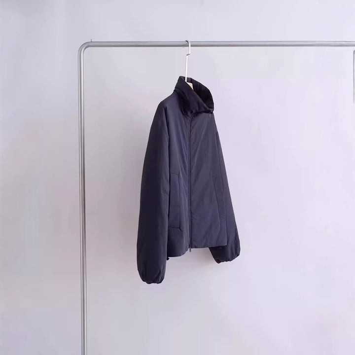Women's transitional jacket with high collar and side pockets Mune Fashion