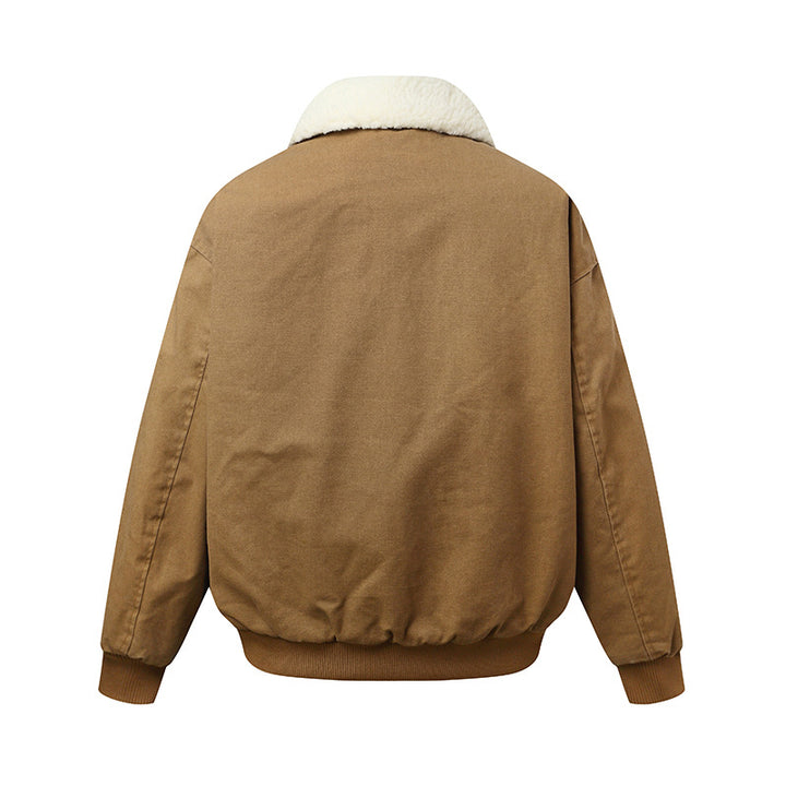 Unisex Padded Boxy Bomber Jacket with Teddy Collar Mune Fashion