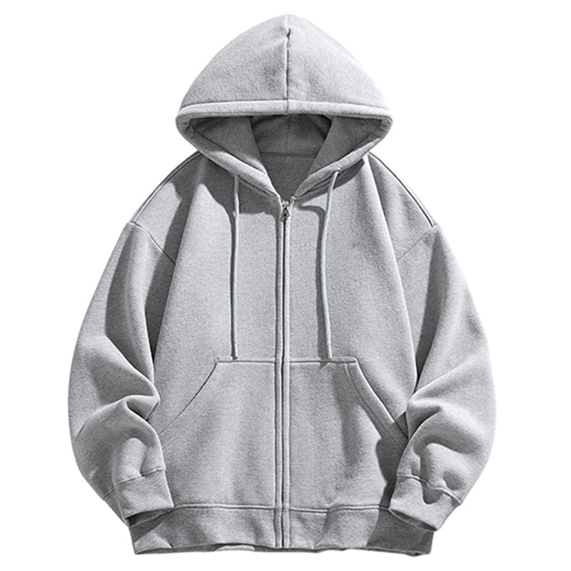 Men's Oversized Hooded Sweat Jacket with Full Zip and Kangaroo Pocket Mune Fashion