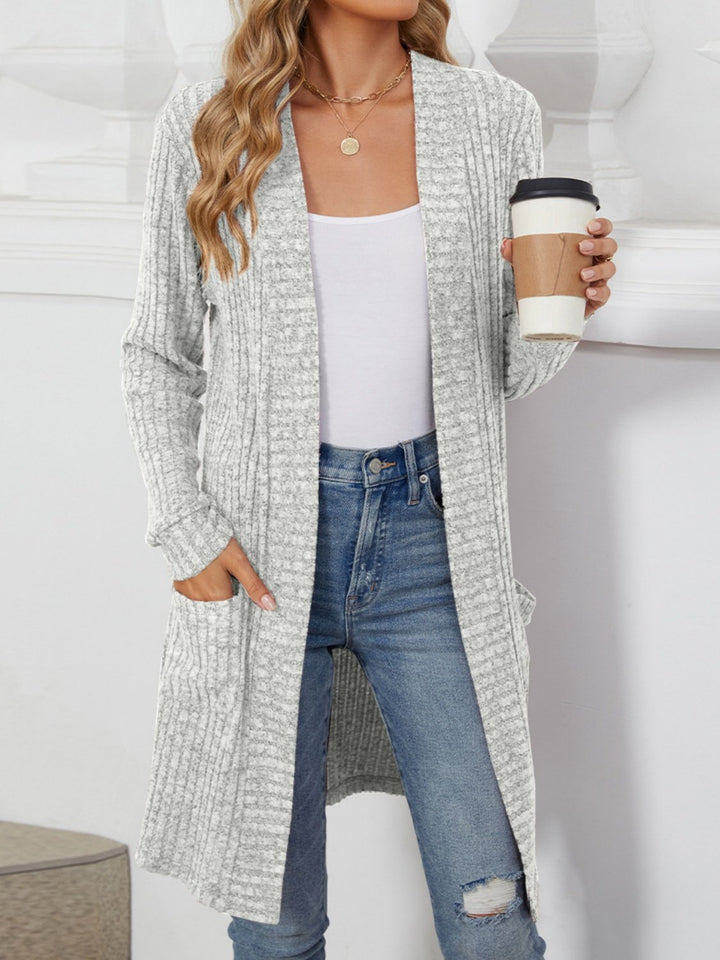 Women Elegant Knit Cardigan with Open Front Mune Fashion