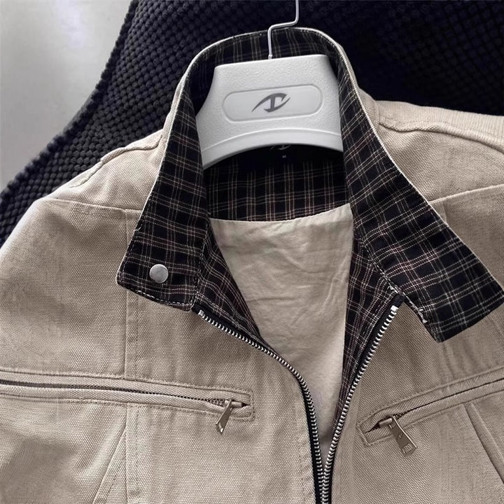 Men's Casual Overshirt with Check Pattern Mune Fashion