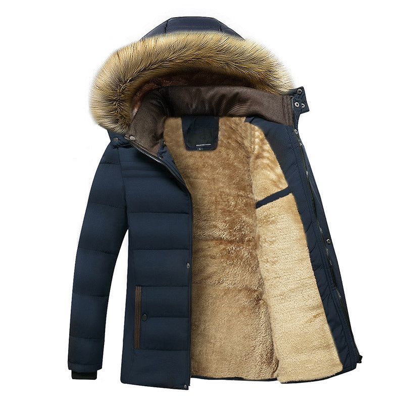 Men's Thermal Parka with cozy faux fur lining and removable hood Mune Fashion