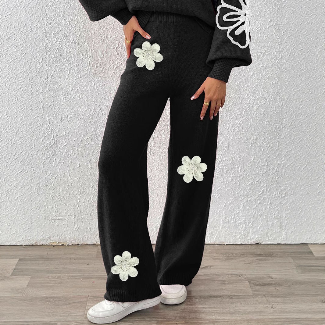 Women Wide Knit Pants Mune Fashion