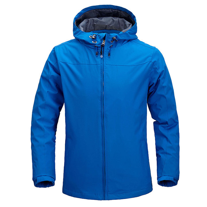 Unisex Lightweight Packable Rain and Wind Jacket with Adjustable Hood and Breathable Lining Mune Fashion
