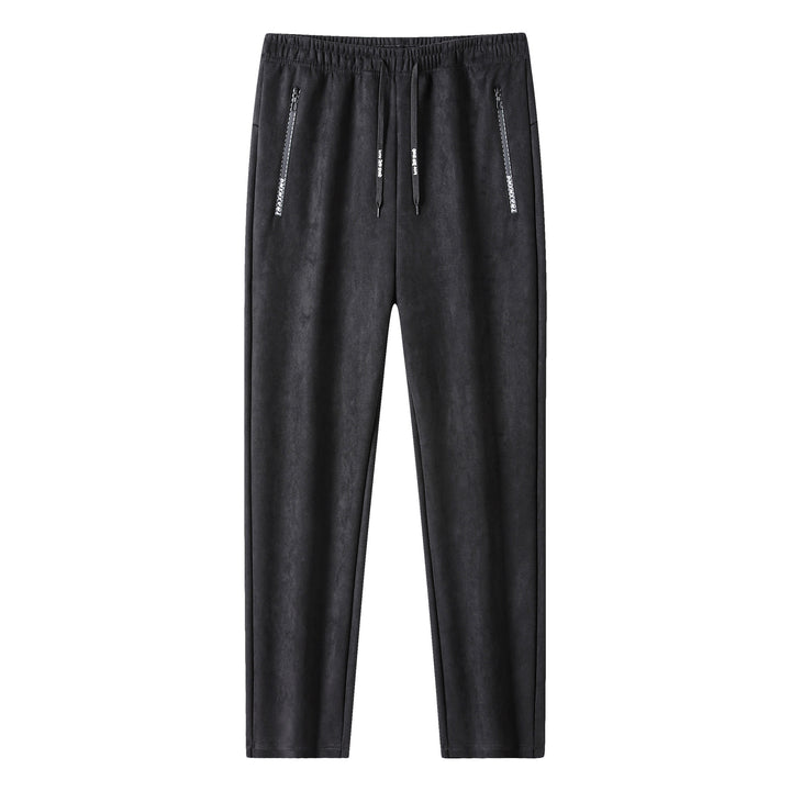 Men's Slim-Fit Jogging Pants with Elastic Waistband, Drawstring and Zipper Pockets Mune Fashion