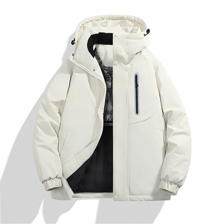 Men's Padded Hooded Winter Jacket with Water-Repellent Membrane and Welded Chest Pocket Mune Fashion