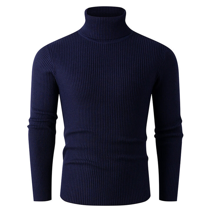 Men's tailored ribbed knit turtleneck sweater Slim Fit Mune Fashion
