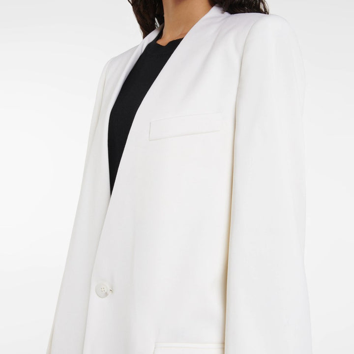 Women’s Maxi Long Slim Coat Blazer with Concealed Button Placket and Slim Shoulder Line Mune Fashion