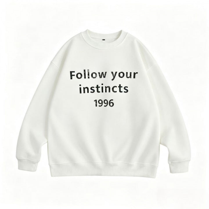 Unisex Oversize Crew Neck Sweatshirt with Statement Print Mune Fashion