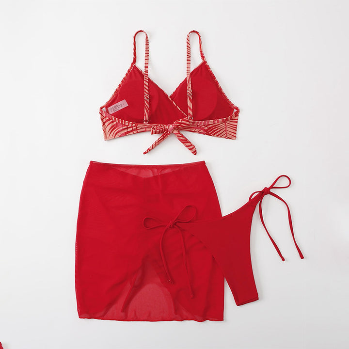 Women’s Bikini Set with playful wrap skirt and sophisticated lacing details Mune Fashion