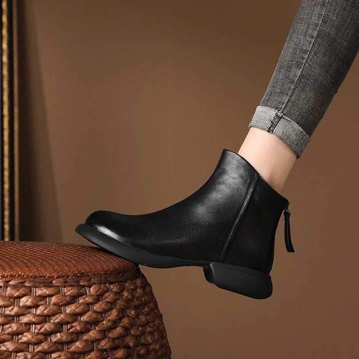 Women Elegant Ankle Boots with Zipper Mune Fashion