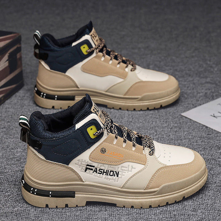 Women's Sporty High-Top Sneakers with Breathable Construction and Non-Slip Sole Mune Fashion