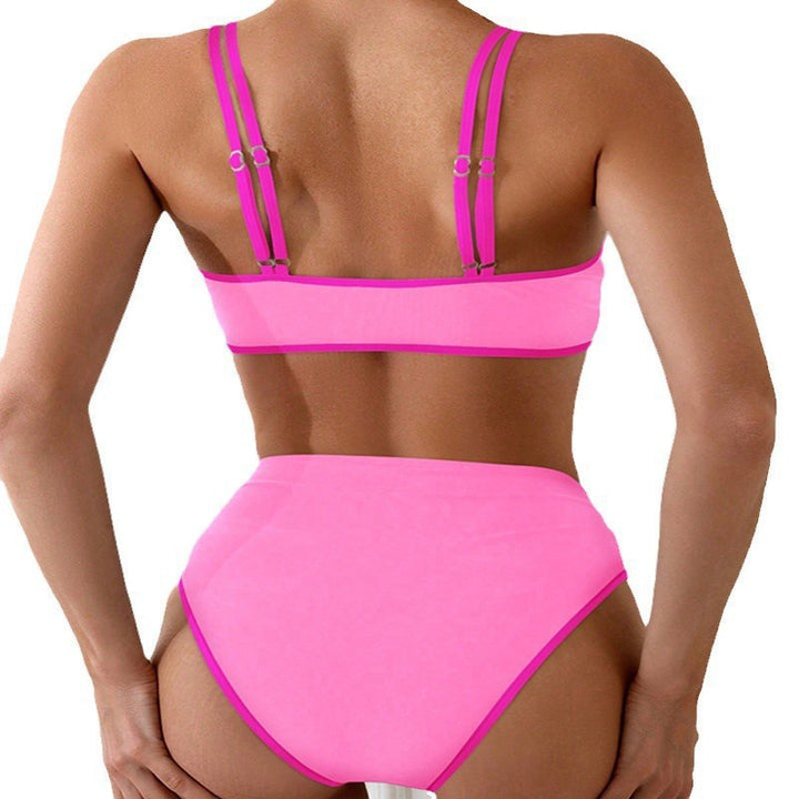 Women's triangle bikini with playful knot and high leg cut Mune Fashion