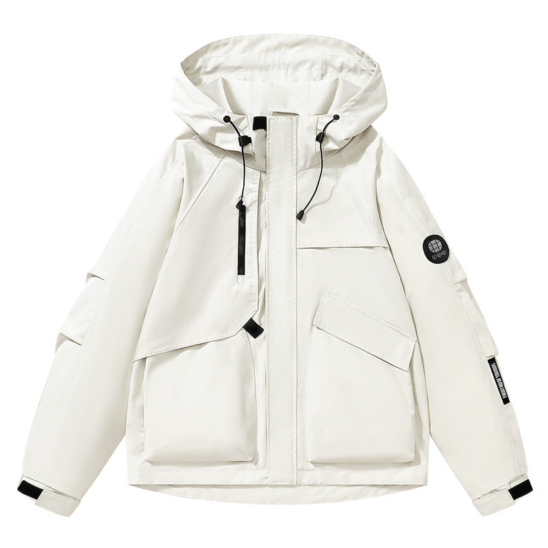 Women's Utility Softshell Jacket with Hood, Water-Repellent Membrane and Multifunction Pockets Mune Fashion