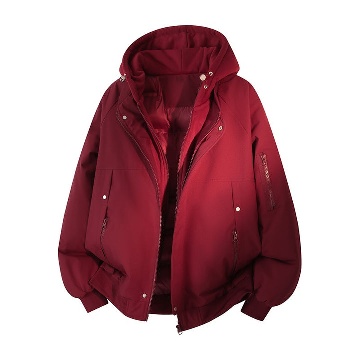 Men's Water-Repellent Layering Bomber Jacket with Removable Hooded Inner Jacket Mune Fashion