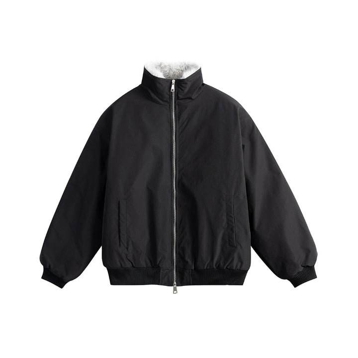 Unisex Boxy-padded Blouson with high stand-up collar and teddy lining Mune Fashion