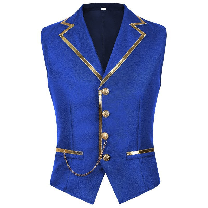 Unisex sleeveless lacing vest in historic LARP design with hidden zipper and metal eyelets Mune Fashion