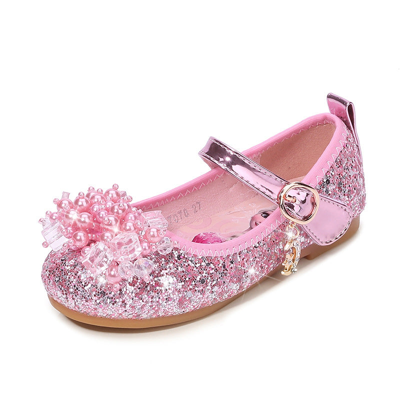 Girls Ballerina Shoes with Sparkling Bead Applications Mune Fashion