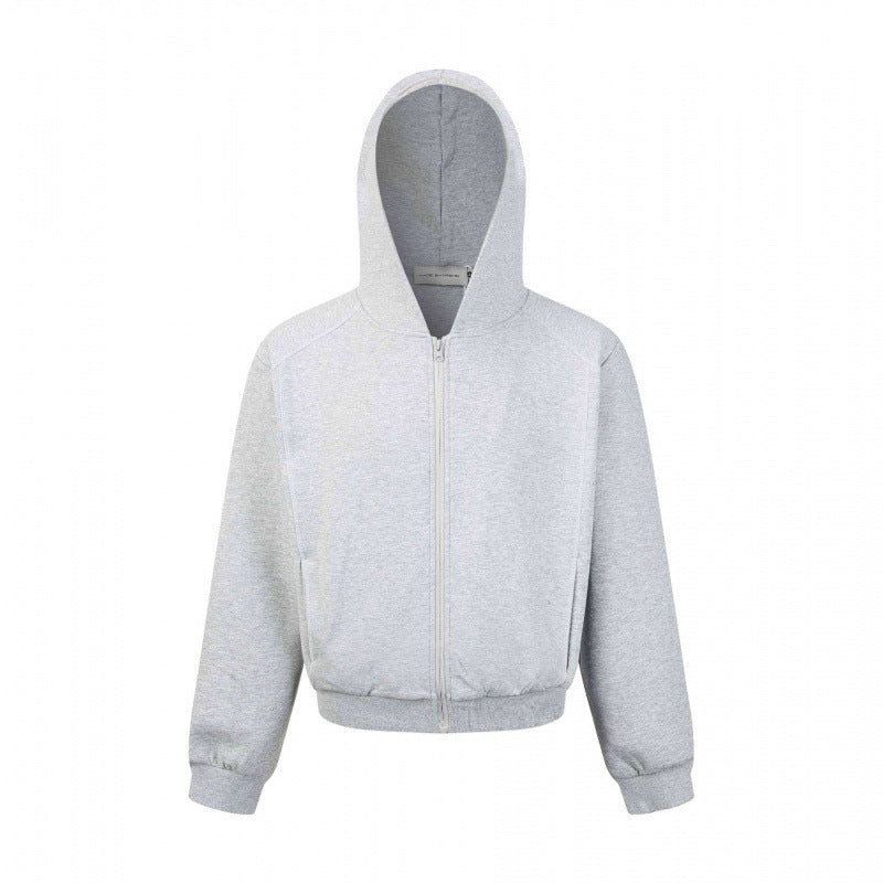Unisex Short cut hooded zip jacket made of heavy French terry with elastic hem and raglan sleeves Mune Fashion