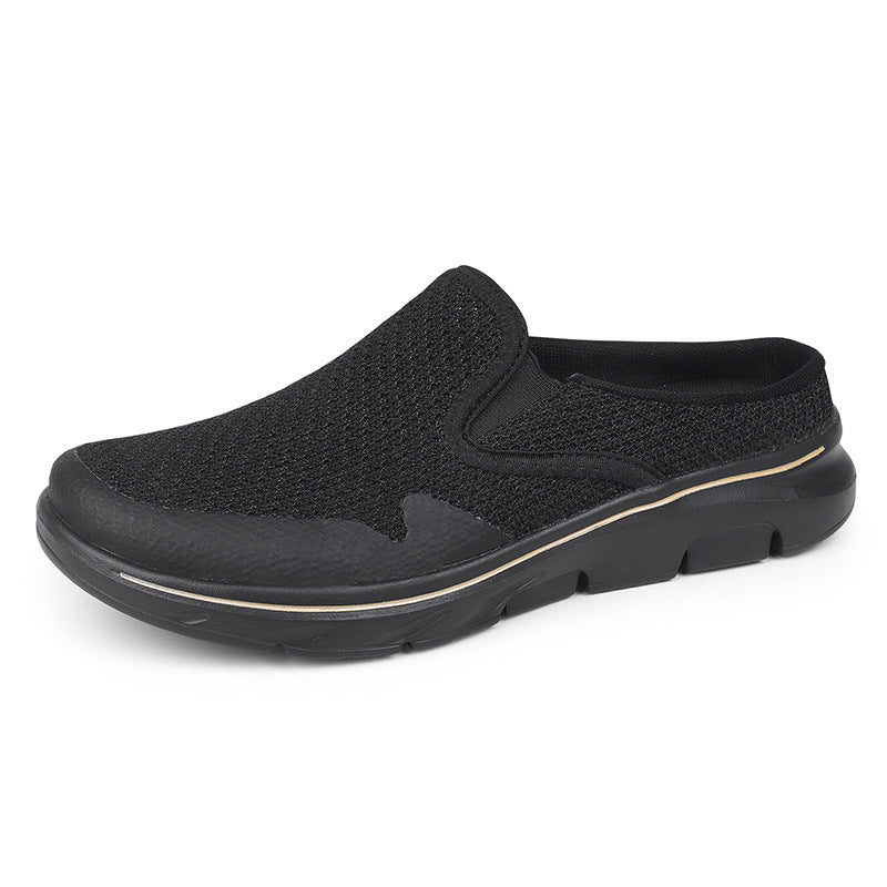 Women's open heel slipper with seamless mesh fabric, padded comfort insole, and shock-absorbing lightweight sole Mune Fashion