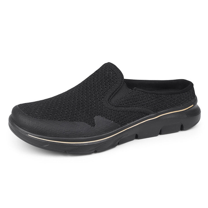 Women's open heel slipper with seamless mesh fabric, padded comfort insole, and shock-absorbing lightweight sole Mune Fashion