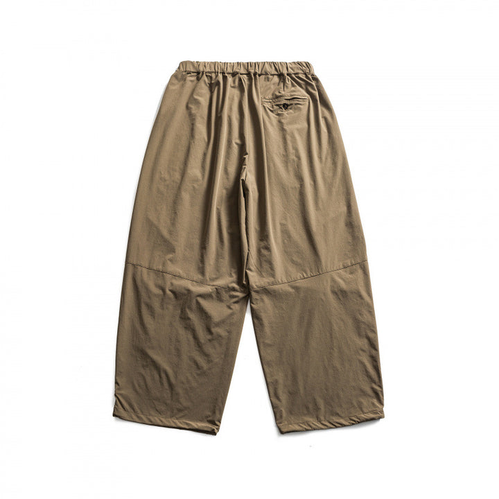 Men's Wide Cropped Harem Pants with Pleat Look, Elastic Waistband and Drawstring Mune Fashion