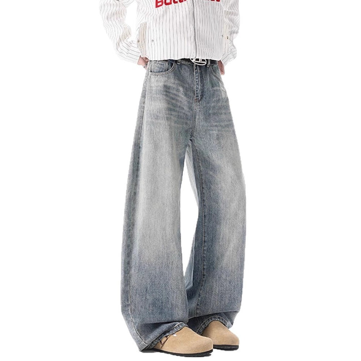 Women Wide-Cut Jeans in Vintage Style Mune Fashion